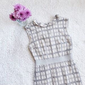 Eva Mendes New York & Company white plaid dress